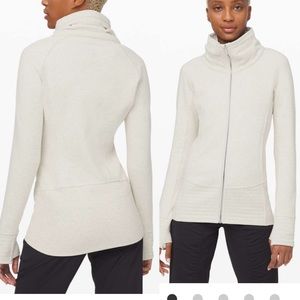 Lululemon radiant jacket heathered white size 6